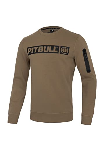 PITBULL - Sweatshirt Herren Beyer Crewneck, Longsleeve aus Baumwolle und Polyester, Pullover mit Rundhalsausschnitt, Hochwertig und Bequem, Sportlicher Stil - M von PITBULL