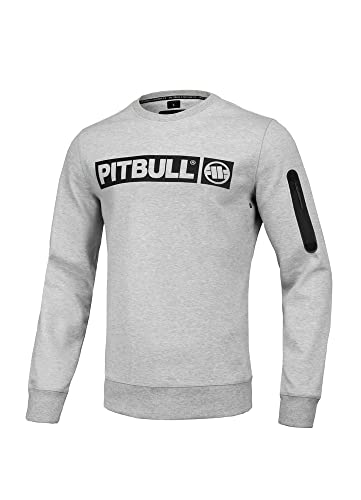 PITBULL - Sweatshirt Herren Beyer Crewneck, Longsleeve aus Baumwolle und Polyester, Pullover mit Rundhalsausschnitt, Hochwertig und Bequem, Sportlicher Stil - M von PITBULL