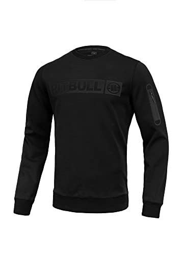 PITBULL - Sweatshirt Herren Beyer Crewneck, Longsleeve aus Baumwolle und Polyester, Pullover mit Rundhalsausschnitt, Hochwertig und Bequem, Sportlicher Stil - S von PITBULL