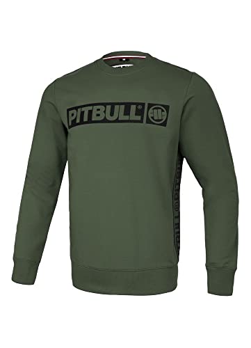 Pitbull Herren Sweatshirt Pit Bull West Coast French Terry Albion Olive XL von Pitbull