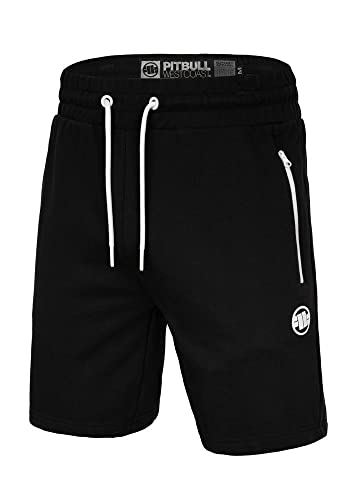 Pitbull Herren Sweatshorts Pit Bull West Coast Terry Small Logo Shorts Jogginghose Kurze Hose Sporthose Sportbekleidung 3XL von Pitbull