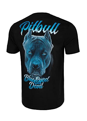 Pitbull Herren-T-Shirt Pit Bull West Coast Baumwolle Blue Eyed Devil 23 L von Pitbull