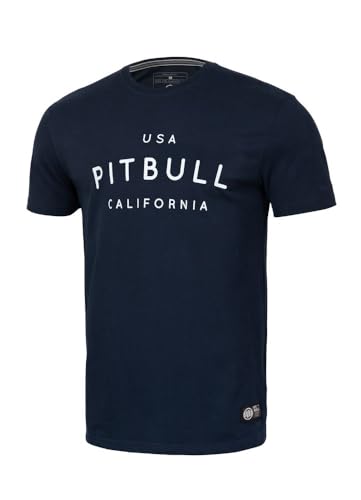 PITBULL Herren T-Shirt Tshirt aus dickerer Baumwolle Klassischer Regularer Schnitt Männer Tshirts Pit Bull West Coast Garment Washed USA Cal Baumwollshirt XXL von PITBULL