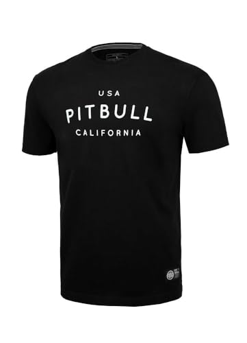 PITBULL Herren T-Shirt Tshirt aus dickerer Baumwolle Klassischer Regularer Schnitt Männer Tshirts Pit Bull West Coast Garment Washed USA Cal Baumwollshirt XXL von PITBULL