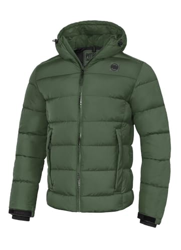 Pitbull - Winterjacke Herren mit Kapuze Airway V, Jacke Herren mit Reißverschluss, Bequeme Seitliche Taschen, Steppjacke, Herren Jacken Perfekt für Winter XL von PITBULL