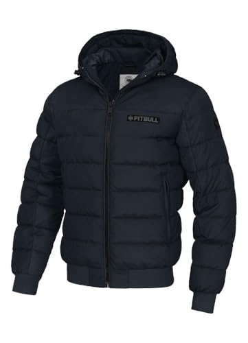 PITBULL - Winterjacke Herren mit Steppung Dillon, Jacke Herren mit Kapuze, Männer Steppjacke, Bequeme Windjacke, Windbreaker mit Reißverschluss, Jacke Winter Steppmuster, M von PITBULL