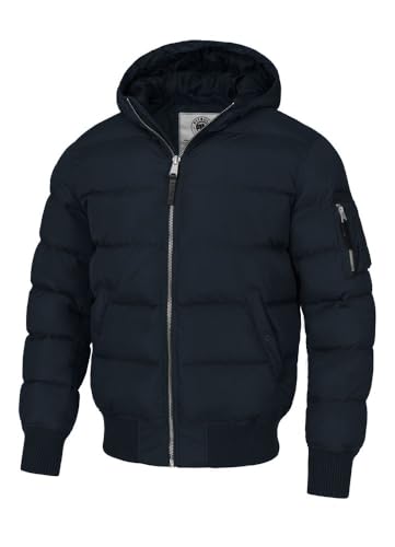 PITBULL - Winterjacke Herren mit Steppung Gopher, Jacke Herren mit Kapuze, Männer Steppjacke, Bequeme Windjacke, Windbreaker mit Reißverschluss, Jacke Winter, XXL von PITBULL