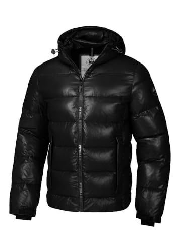 PITBULL Herren Winterjacke Jacke Winter mit Kapuze Männer Steppjacke Pepperwood glänzender Nylonstoff Rip-Stop Komfortable Steppjacke XL von PITBULL