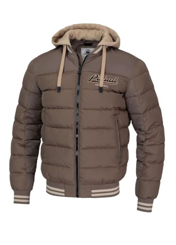 PITBULL - Winterjacke Herren mit Kapuze Hidden, Jacke Herren mit Reißverschluss, Bequeme Seitliche Taschen, Steppjacke Perfekt für Winter XL von PITBULL
