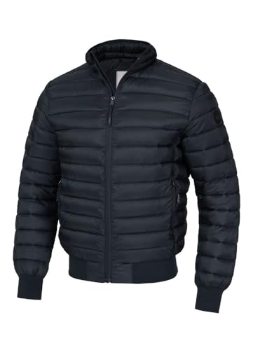 PITBULL - Winterjacke Herren mit Steppung Lancaster, Jacke Herren mit Kapuze, Männer Steppjacke, Bequeme Windjacke, Windbreaker mit Reißverschluss, Jacke Winter, L von PITBULL