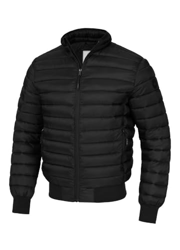 PITBULL - Winterjacke Herren mit Steppung Lancaster, Jacke Herren mit Kapuze, Männer Steppjacke, Bequeme Windjacke, Windbreaker mit Reißverschluss, Jacke Winter, M von PITBULL