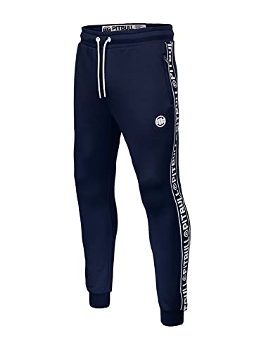PITBULL - Jogginghose Herren Lang Pit Bull West Coast, Trainingshose Herren Normaler Schnitt, Sporthose Lang Zwei Seitentaschen, Freizeithose, Activewear, M von PITBULL