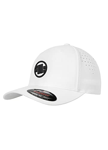 PITBULL Kappe Full Cap Pit Bull West Coast Tech Logo Baseballkappe S/M Weiß von PITBULL