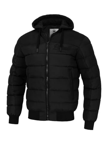 PITBULL - Winterjacke Herren mit Kapuze Hidden, Jacke Herren mit Reißverschluss, Bequeme Seitliche Taschen, Steppjacke Perfekt für Winter XXL von PITBULL