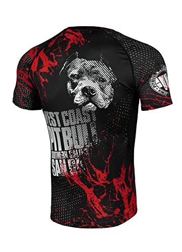 PITBULL Rashguard Herren West Coast Sport-T-Shirt Training Blood Dog II L von PITBULL