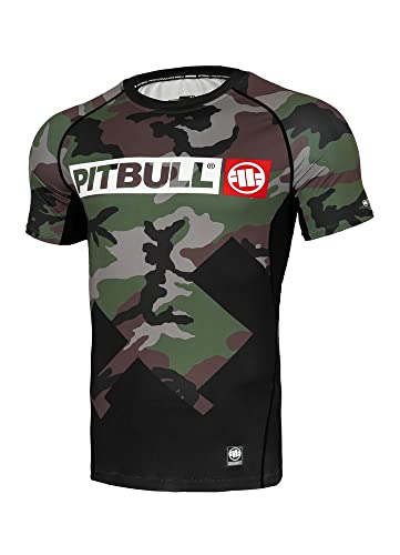 Rashguard Herren Pit Bull West Coast Sport-T-Shirt Training Cross Camo M von Pitbull