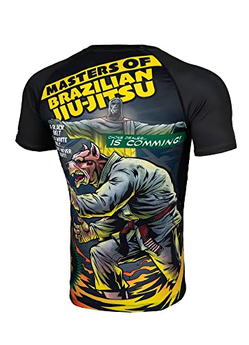 Rashguard Herren Pit Bull West Coast Sport-T-Shirt Training Masters of MMA Hilltop L von Pitbull