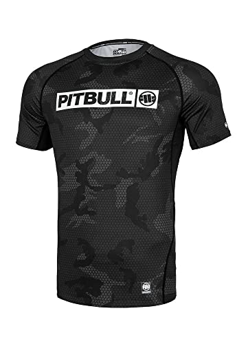 PITBULL Rashguard Herren West Coast Sport-T-Shirt Training Net Camo Hilltop II S von PITBULL