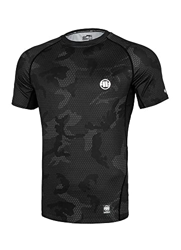 Rashguard Herren Pit Bull West Coast Sport-T-Shirt Training Net Camo II M von Pitbull