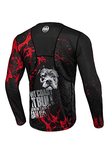 Sport Langarm-Shirt-T-Shirt für Herren Pit Bull West Coast Mesh Performance Pro Plus von Pitbull