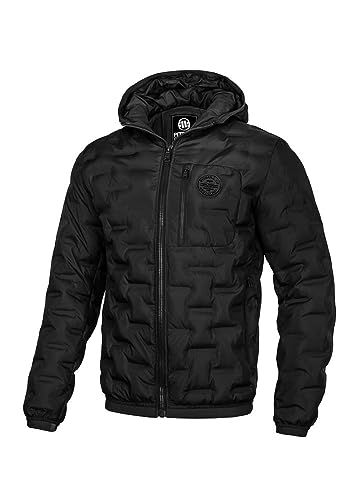 PITBULL - Winterjacke Herren mit Kapuze Firestone, Jacke Herren mit Reißverschluss, Bequeme Seitliche Taschen, Steppjacke, Herren Jacken Perfekt für Winter von PITBULL