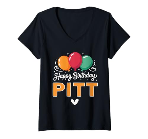 Damen Alles Gute zum Geburtstag Spruch Pitt T-Shirt mit V-Ausschnitt Damen Alles Gute zum Geburtstag Spruch Pitt T-Shirt mit V-Ausschnitt von Pitt Name Spruch für Geburtstag