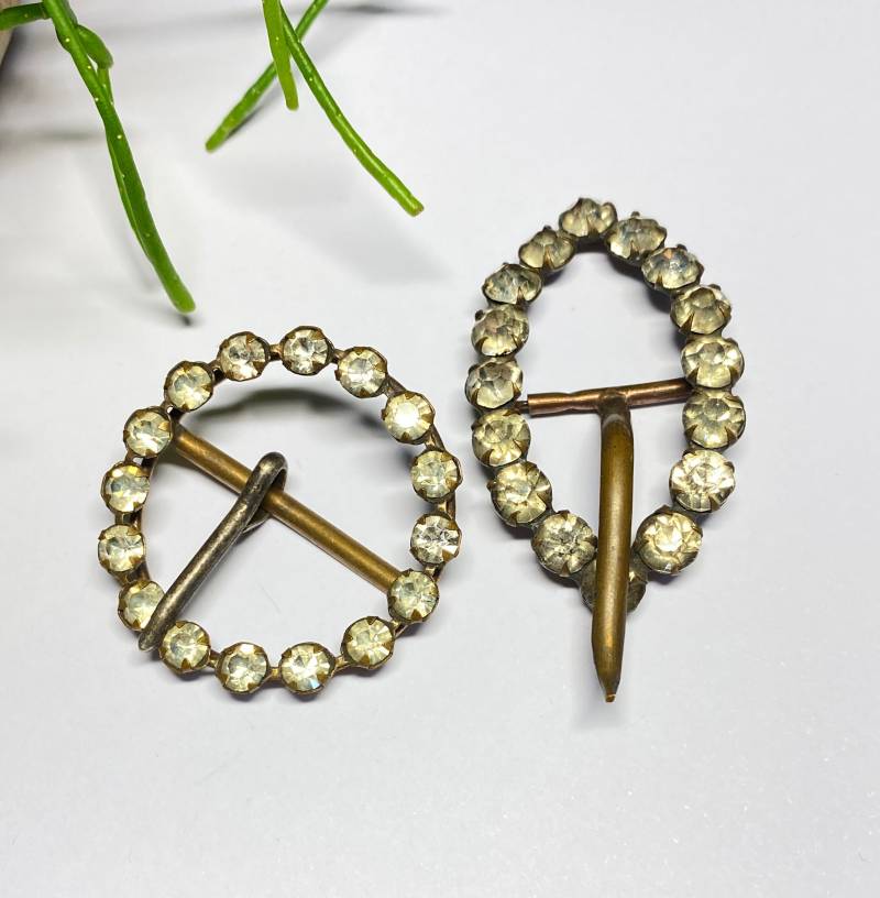 Schnallen Gürtelschuhe 1900Er Frühes Jahrhundert Xixth Frankreich Antike Gefälschte Diamanten Pittsbroc Kollektion Edouard Anpassung von PittsBroc