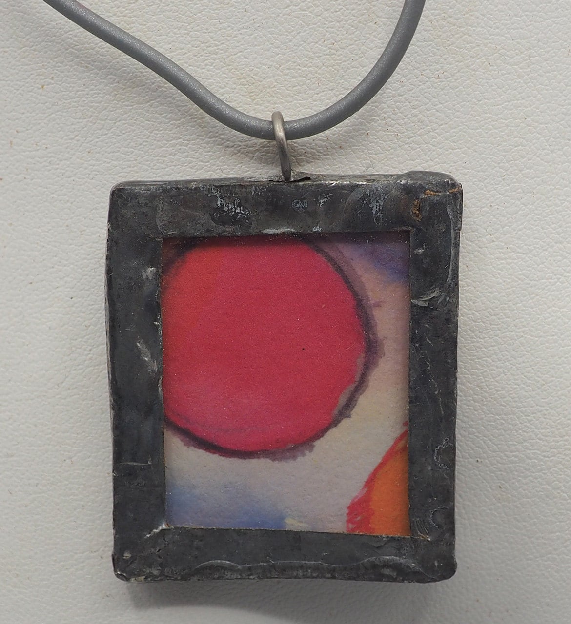 Handgemachte Aquarell Print & Geschweißten Metall Anhänger Halskette von PittsburghClockshop