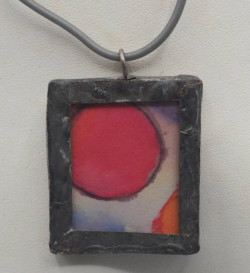 Handgemachte Aquarell Print & Geschweißten Metall Anhänger Halskette von PittsburghClockshop