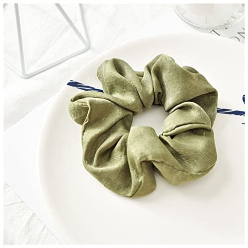 Stirnband Damen 1 STÜCKE Dame Haarkruste Ring Elastische reine Farbe Bobble Sporttanz Scrunchie Stirnband (Size : Green) von PiurUf
