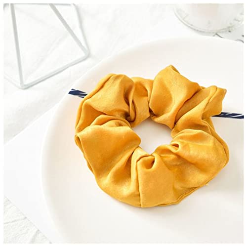 Stirnband Damen 1 STÜCKE Dame Haarkruste Ring Elastische reine Farbe Bobble Sporttanz Scrunchie Stirnband (Size : Yellow) von PiurUf