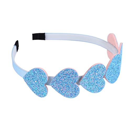 Stirnband Damen 1 stück regenbogen glitter herz haarband glänzend stern stirnband party haar reif for mädchen haarschmuck Stirnband (Size : Heart3) von PiurUf