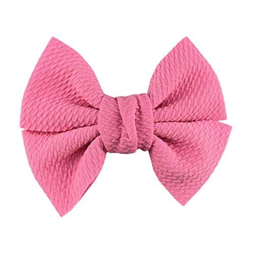 Stirnband Damen 10 teile/los 4,5 "große waffel stoff haar bögen for mädchen beliebte süße mode zubehör bowknot boutique kopf tragen Stirnband Damen Winter (Color : Pink, Size : Without clip) von PiurUf