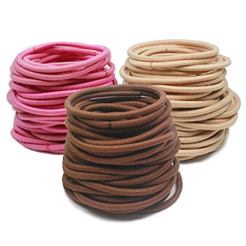 Stirnband Damen 100 teile metall freie haare krawatte scrunchies blonde braune bands schnur große elastische frauen mädchen ponytail holders keine tangles Stirnband Damen Winter (Size : MIX-1 100PCS von PiurUf