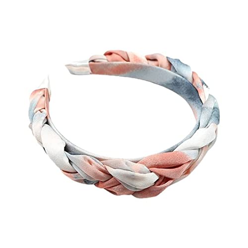 Stirnband Damen Böhmische Frauen Hair Hoop Kontrast farbiger Tie-Dye-Stirnband Geflochtene Party Bandana Stirnband (Size : A) von PiurUf