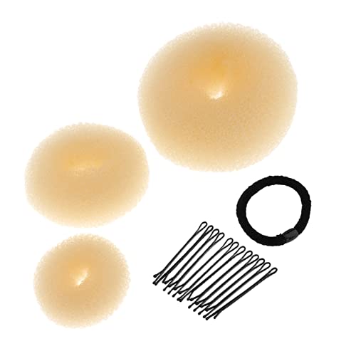 Stirnband Damen Donut Scrunchie Halter Hair Bun Ring Friseur Maker Tool for Mädchen Stirnband (Size : Beige) von PiurUf