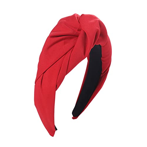 Stirnband Damen Einfaches breites Brimmband-Stirnband-Knöchel-mittlerer geknotete Haarbänder Lünette Turban-Frauen-Mädchen-Haarschmuck-Haar-Reifenmode Stirnband (Size : C) von PiurUf