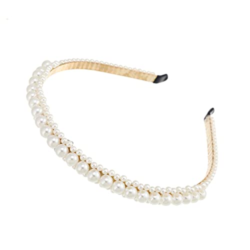 Stirnband Damen Elegante Perlenstirnband for Frauen Haarschmuck Haarbänder Mode Mädchen Haarreifen Band Ornament Braut Hochzeit Headwear Stirnband (Size : CD1374-D) von PiurUf