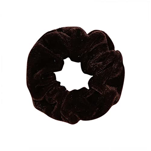 Stirnband Damen Frau Samt Scrunchies Solide Haarring Krawatten for Mädchen Pferdeschwanzhalter Gummiband Elastische Haarband Haarschmuck Headwear Stirnband (Size : A) von PiurUf