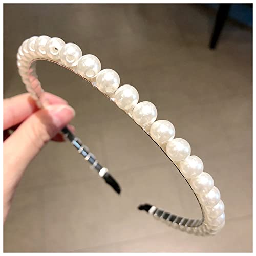 Stirnband Damen Frauen Perlen Stirnbänder Barock Haarbänder Dame Mädchen Haarfassung Lünette for Haare Mode Kopfbedeckung Haarschmuck Stirnband (Size : 3) von PiurUf