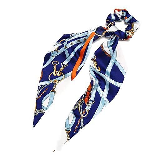 Stirnband Damen Mode Floral Print Scrhocken Solid Langes Haar Ribbon for Frauen Pferdeschwanz Schal Süßes elastisches Haarband Haar-Zubehör Stirnband Damen Winter (Size : CS1906110330) von PiurUf