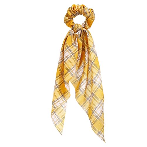 Stirnband Damen Mode Floral Print Scrhocken Solid Langes Haar Ribbon for Frauen Pferdeschwanz Schal Süßes elastisches Haarband Haar-Zubehör Stirnband Damen Winter (Size : CS647303) von PiurUf