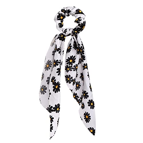 Stirnband Damen Mode Floral Print Scrhocken Solid Langes Haar Ribbon for Frauen Pferdeschwanz Schal Süßes elastisches Haarband Haar-Zubehör Stirnband Damen Winter (Size : CS648301) von PiurUf