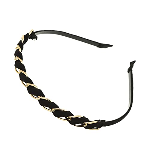 Stirnband Damen Mode Goldketten Hair Bands Reifen for Frauen Stirnband Haarband Mädchen Haarschmuck Elegante schicke Haarverzierung Stirnband (Size : 8C) von PiurUf