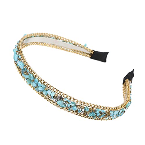 Stirnband Damen Mode Goldketten Hair Bands Reifen for Frauen Stirnband Haarband Mädchen Haarschmuck Elegante schicke Haarverzierung Stirnband (Size : SD0016-5) von PiurUf