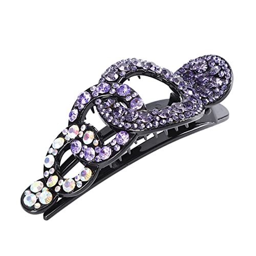 Stirnband Damen Rhinestone Haarnadelblume Duckbill Haar Krallen Vintage Haarspangen Haarschmuck for Frauen, die Pferdeschwanz Headwear glänzt Stirnband (Size : 0102-F) von PiurUf