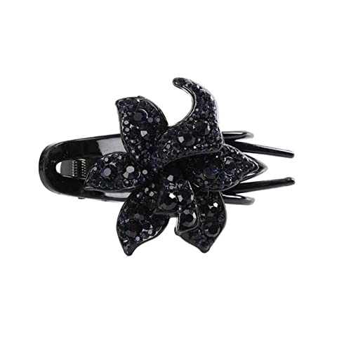 Stirnband Damen Rhinestone Haarnadelblume Duckbill Haar Krallen Vintage Haarspangen Haarschmuck for Frauen, die Pferdeschwanz Headwear glänzt Stirnband (Size : 12) von PiurUf