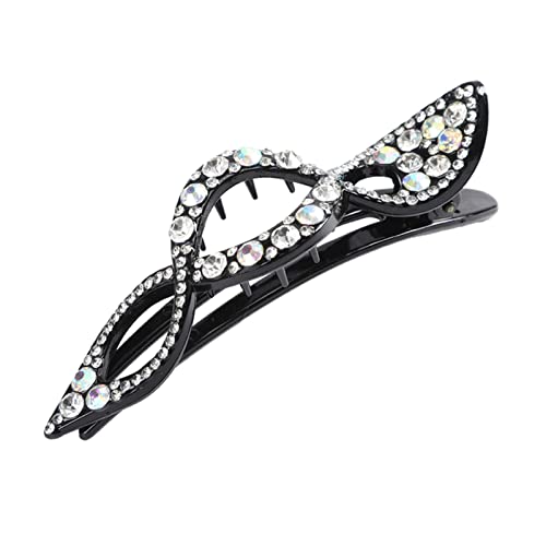 Stirnband Damen Rhinestone Haarnadelblume Duckbill Haar Krallen Vintage Haarspangen Haarschmuck for Frauen, die Pferdeschwanz Headwear glänzt Stirnband (Size : 1515-F) von PiurUf