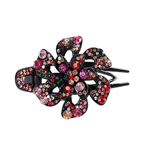 Stirnband Damen Rhinestone Haarnadelblume Duckbill Haar Krallen Vintage Haarspangen Haarschmuck for Frauen, die Pferdeschwanz Headwear glänzt Stirnband (Size : 6) von PiurUf