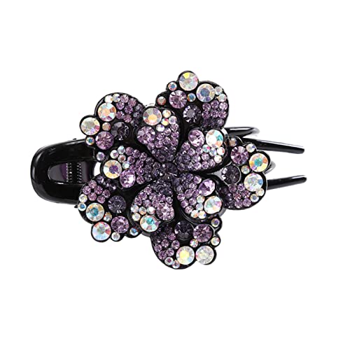 Stirnband Damen Rhinestone Haarnadelblume Duckbill Haar Krallen Vintage Haarspangen Haarschmuck for Frauen, die Pferdeschwanz Headwear glänzt Stirnband (Size : C) von PiurUf